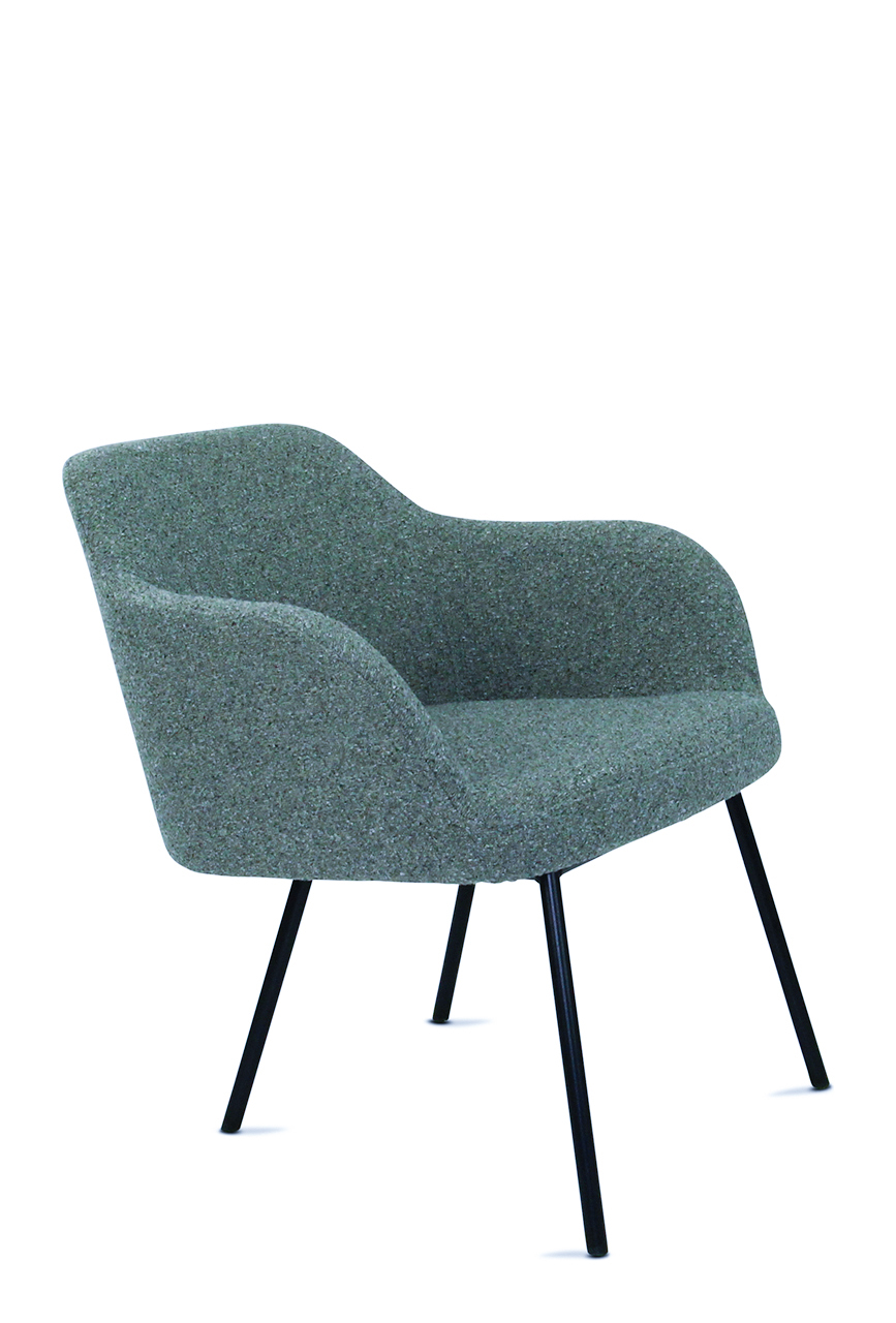 Conferentiestoel Lola, lage rug met onderstel naar keuze