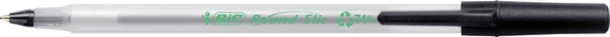 Balpen Bic ecolutions round stic medium zwart; doos 60st
