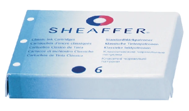 Inktpatronen Sheaffer Classic (96310) blauw/zwart; blister 5 stuks