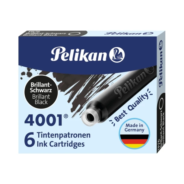 Inktpatronen Pelikan TP6 zwart; doosje a 6 st