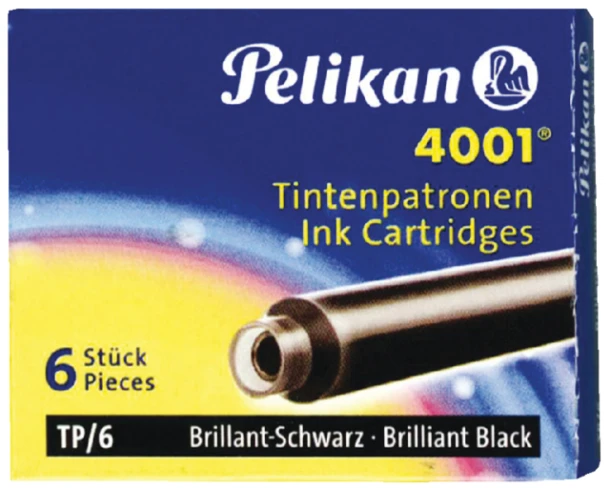 Inktpatronen Pelikan TP6 blauw/zwart; dsj 6st