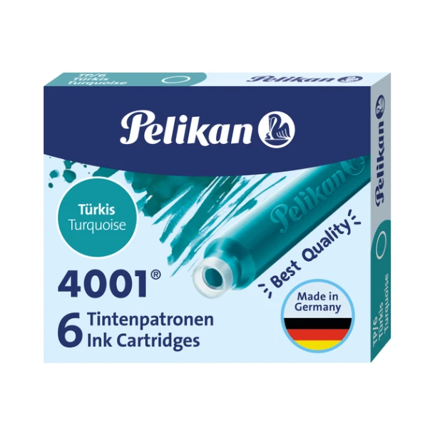 Inktpatronen Pelikan TP6 turquoise; dsj a 6st