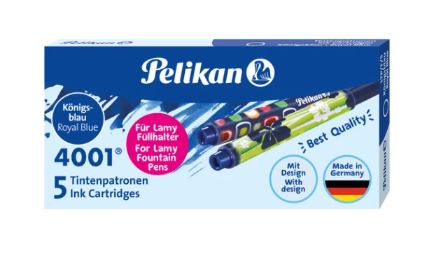 Inktpatroon Pelikan 4001 voor Lamy blauw ds 5 st