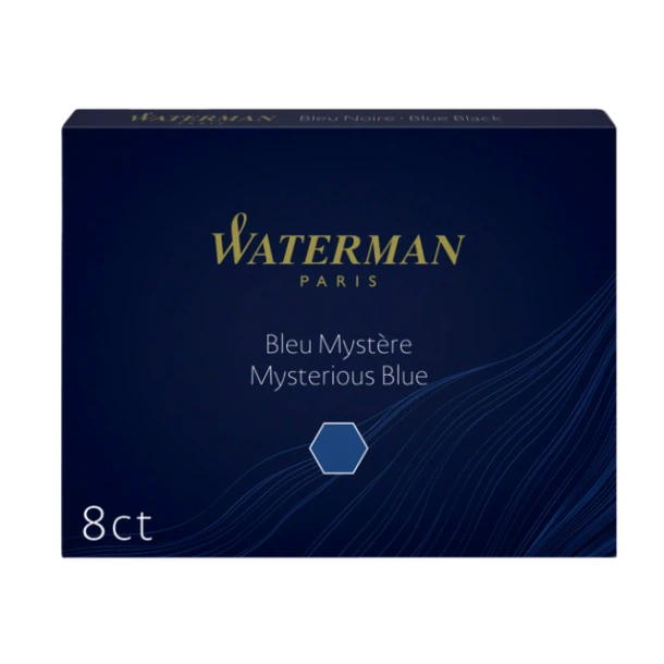 Inktpatronen Waterman 23 blauw/zwart; dsj 8st