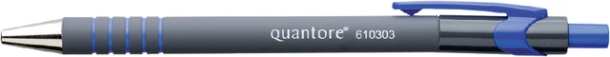 Balpen Quantore rubbergrip drukknop blauw 12 st.