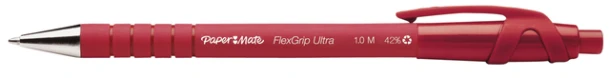 Balpen Papermate Flexgrip+drukknop M rood