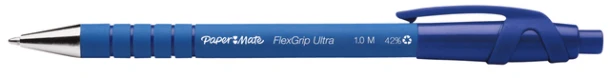 Balpen Papermate Flexgrip+drukknop M blauw