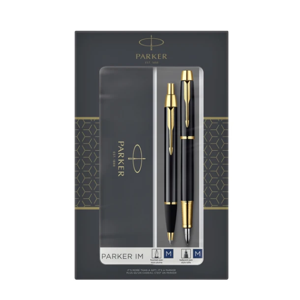 Balpen en vulpen Parker IM Black GT