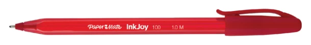 Balpen Papermate Inkjoy 100 Cap M rood; doos 50 stuks