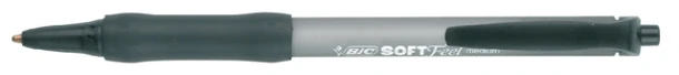 Balpen Bic Soft Feel Clic Grip zwart medium