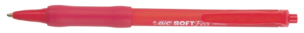Balpen Bic Soft Feel Clic Grip rood medium