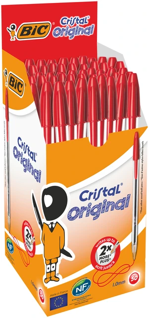 Balpen Bic cristal rood