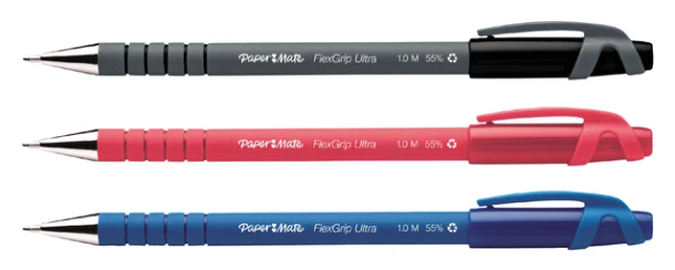 Balpen Papermate flexgrip medium blauw