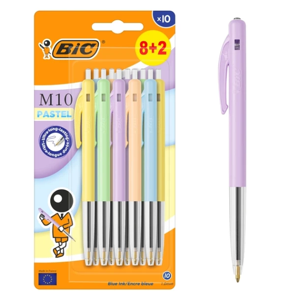 Balpen Bic M10 Colors Limited Edition Blister 8+2