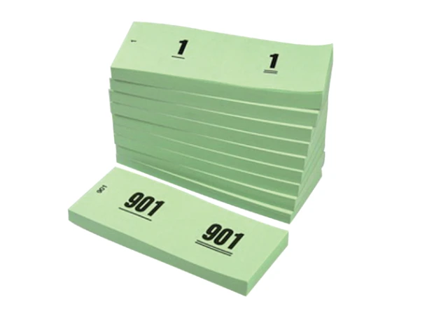 Nummerblok 42x105mm nummering 1-1000 groen 10 blok