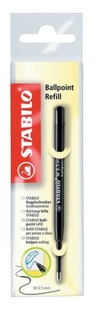 Balpenvulling Stabilo medium Zwart (2/046-02)