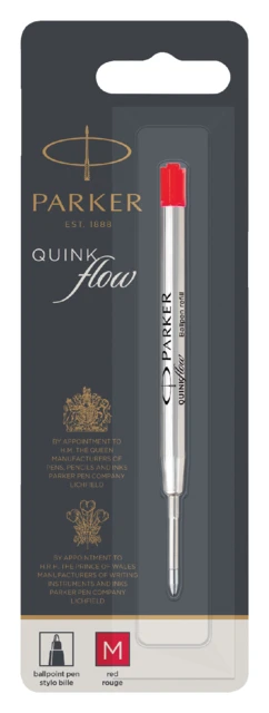 Balpenvulling Parker Quinkflow rood medium blister