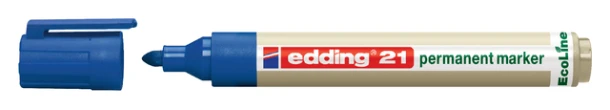 Viltstift edding 21 EcoLine rond blauw 1.5-3mm