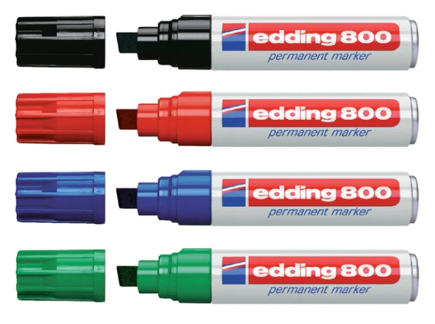 Viltstift Edding 800 schuin zwart 4-12mm