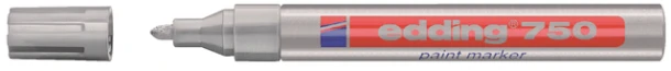 Viltstift Edding 750 lakmarker rond zilver 2-4mm