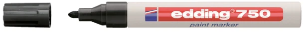 Viltstift Edding 750/01 lakmarker rond zwart 2-4mm