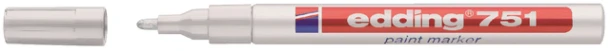 Viltstift Edding 751 lakmarker rond wit 2mm