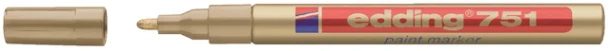 Viltstift edding 751/53 lakmarker rond goud 2mm
