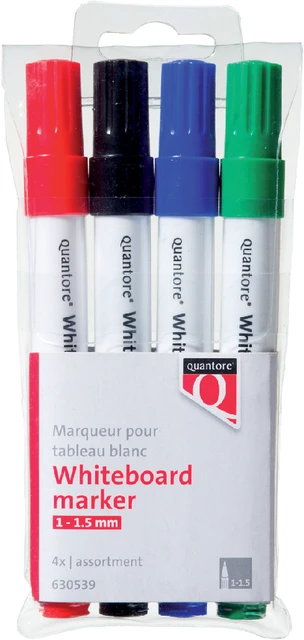 Whiteboardstift Quantore set á 4 kleuren