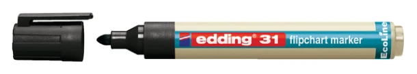 Viltstift edding 31 EcoLine voor flipover rond 1.5-3mm zwart