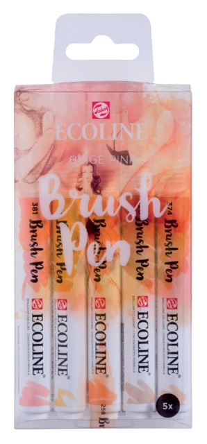 Brushpen Talens Ecoline Set-Beigeroze Ass