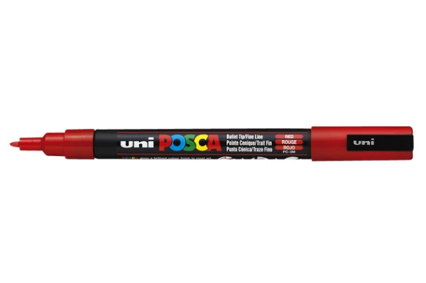 Marker Posca ronde punt fijn Rood PC3M R