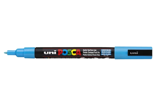Marker Posca ronde punt fijn Lichtblauw PC3M BC