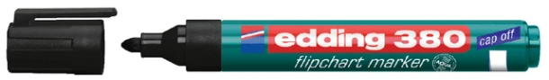 Viltstift Edding 380 flipover rond zwart 1.5-3mm