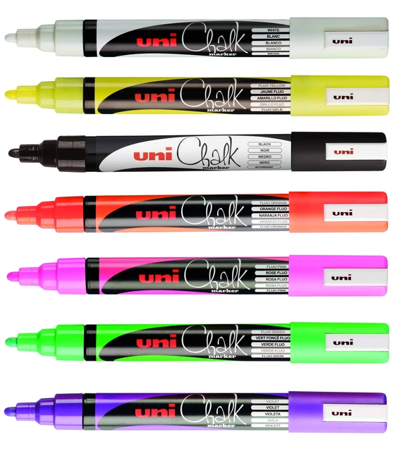 Krijtstift Uni-Ball Rond 1.8-2.5mm Fluor Geel