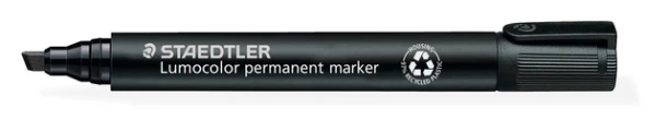 Viltstift Staedtler Lumocolor 350 permanent schuin zwart