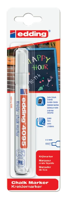 Viltstift Edding 4095 rond wit 2-3mm blister