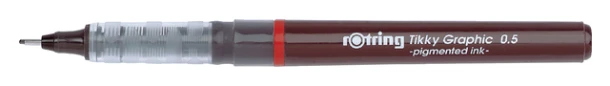 Fineliner Rotring Tikky Graphic 0.5mm zwart