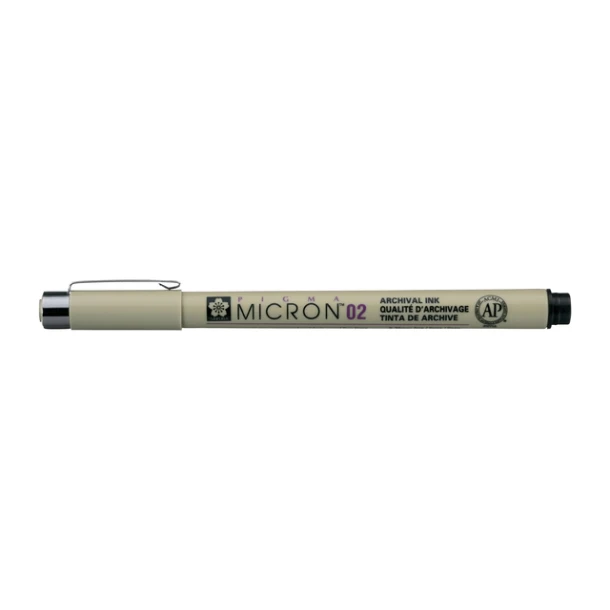 Fineliner Sakura Pigma Micron #02, 0.3mm zwart