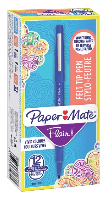 Fineschrijver Papermate Flair original blauw