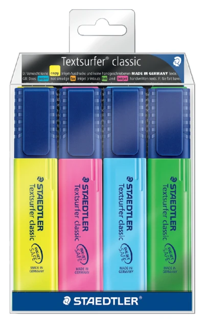 Accent.stift Staedler 364WP4 textsurfer;pk4st.ass.
