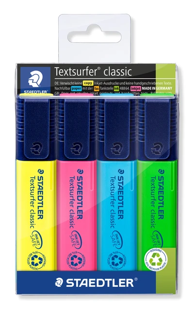 Accent.stift Staedler 364WP4 textsurfer;pk4st.ass.