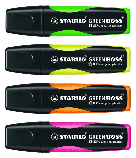 Markeerstift Stabilo Green Boss 6070/24 Geel