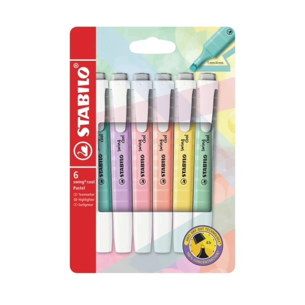 Markeerstift STABILO Swing Cool 275/6-08 pastel 6s