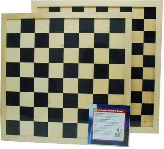 Schaak-dambord triplex Zwart V.45mm 40cm