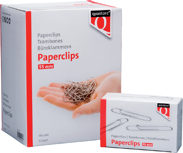 Paperclips Quantore 55mm dsj a 100 stuks