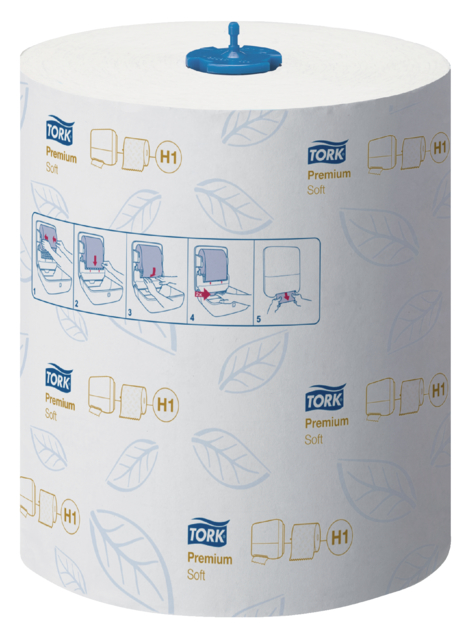 Handdoekrol Tork 2laags wit prem.290016 ds á 6 rol