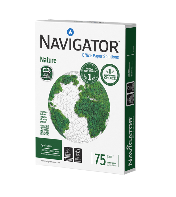 Kopieerpapier Navigator Nature A4 75gr Wit 500 Vel
