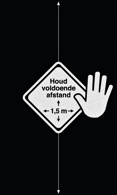 Deurmat Afstand Houden 90x150cm