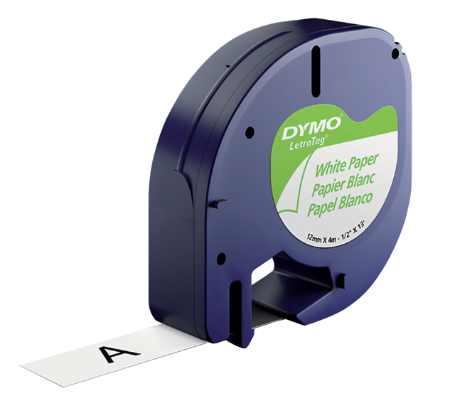 Labelprintertape tbv Dymo 91200 LetraTag papier
