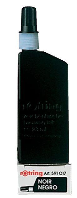 Tekeninkt Rotring zwart 591017: flacon 23ml
